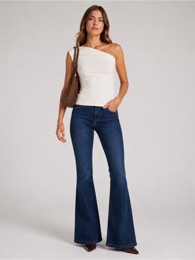 SPANXshape EveryWear Pull-On Flare Jeans - Authentic Blue - Size Large